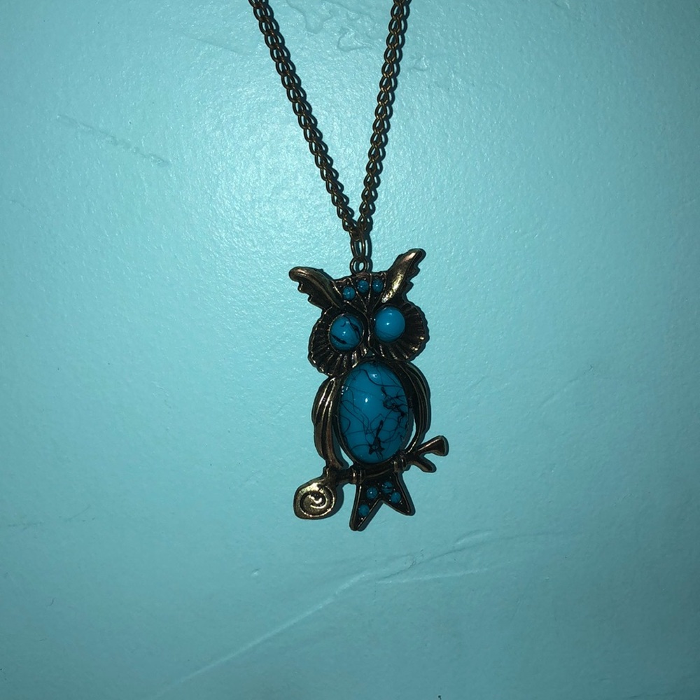 Marble owl necklace